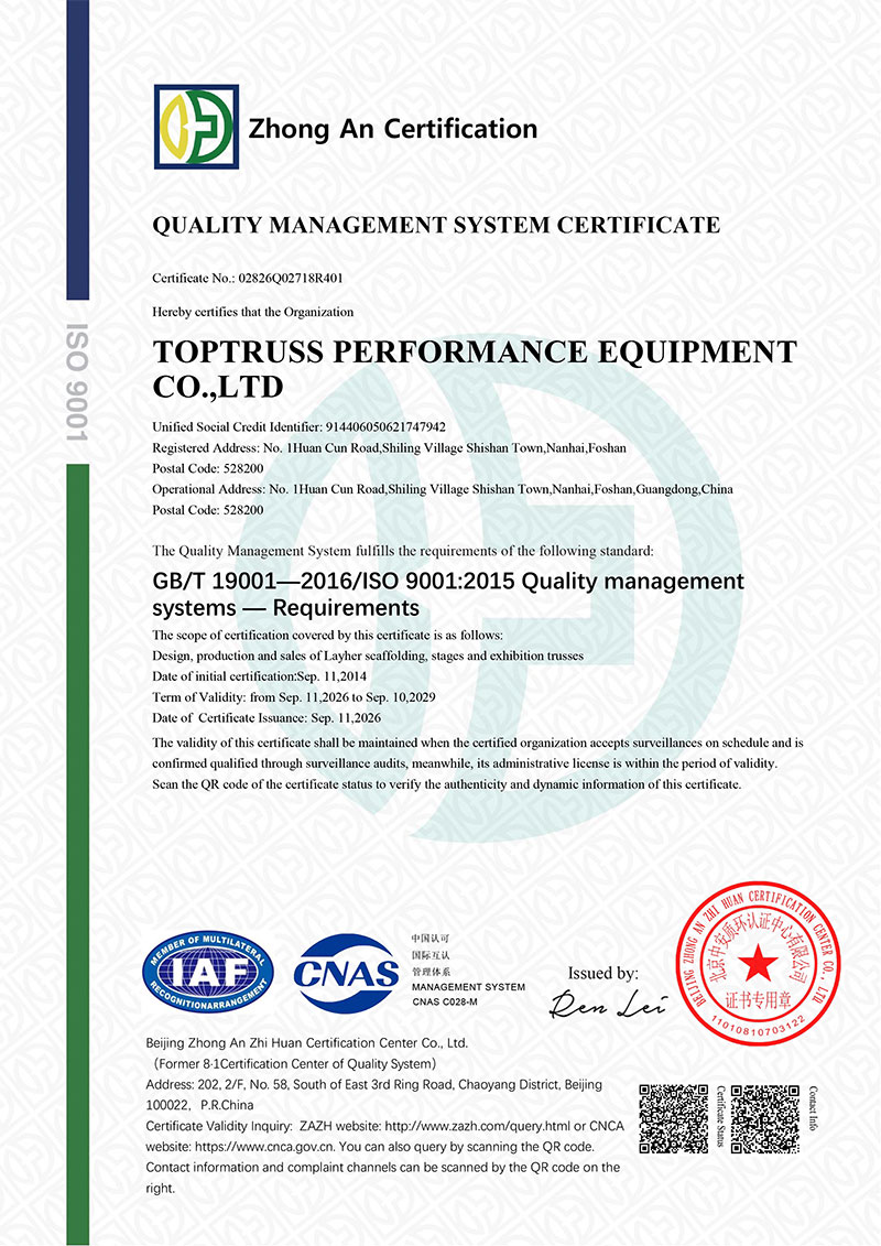 ISO 9001各類證書